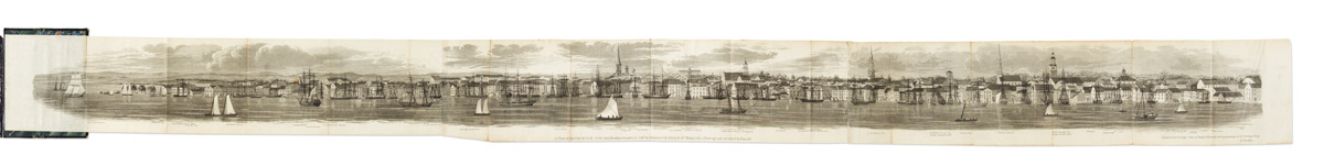 (NEW YORK CITY.) Matthew Dripps; after C. B. de St. Memin. A View of the City of New York from Brooklyn Heights in 1798.